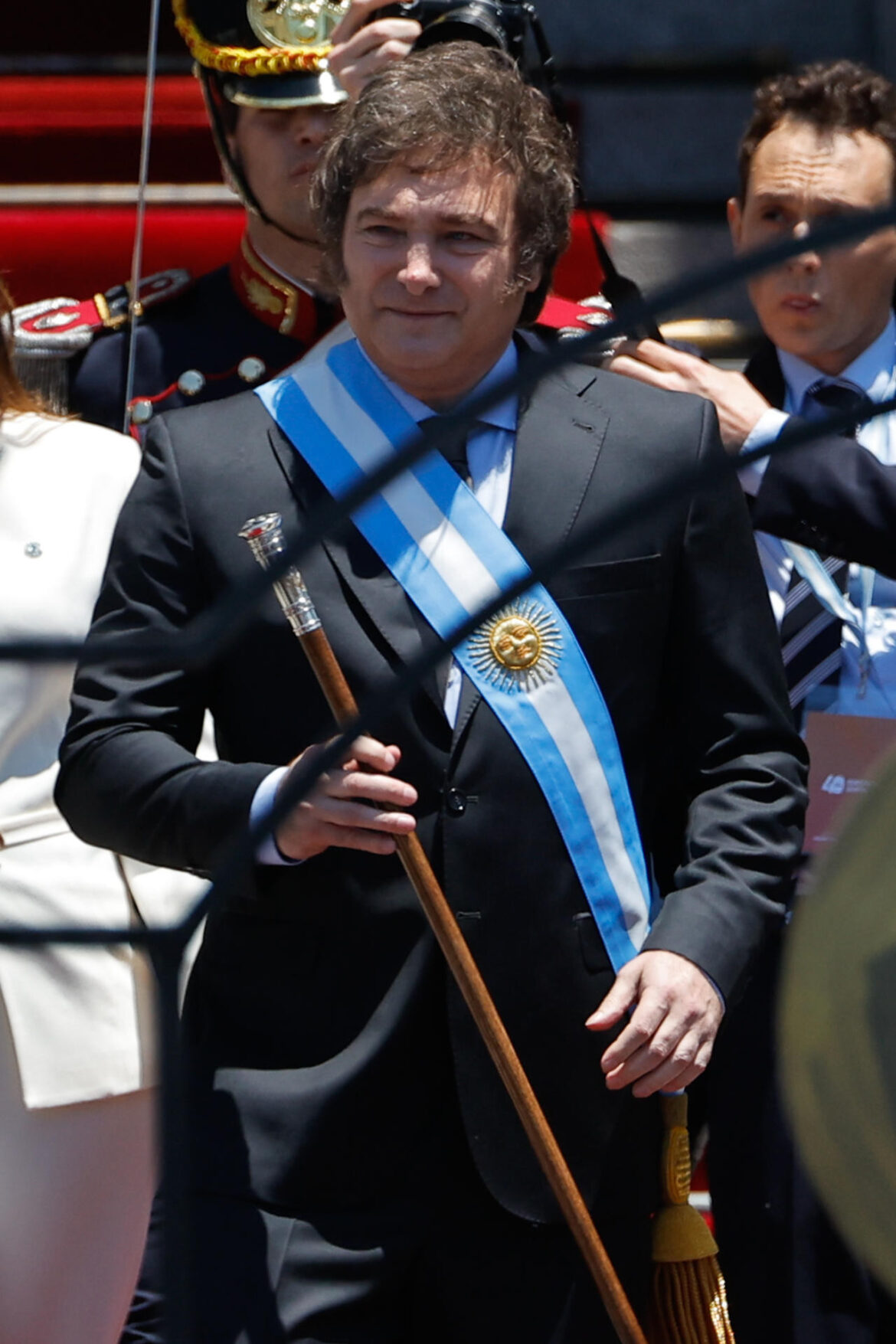 Javier Milei: el detalle en el bastón presidencial
